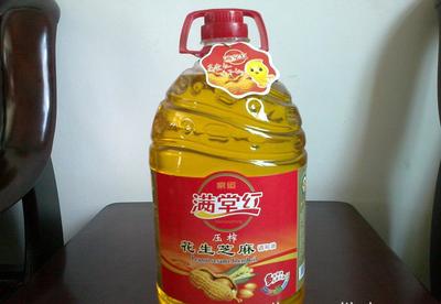 【家運(yùn)(滿堂紅)壓榨花生芝麻調(diào)和油5L】?jī)r(jià)格_廠家_圖片